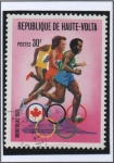 Stamps Burkina Faso -  Juegos olimpicos d' Montreal : Velocistas