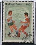 Stamps Burkina Faso -  Campeonato Mundial de Futbol  Mexico