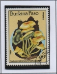 Stamps Burkina Faso -  Hongos: nematoloma