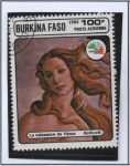 Sellos de Africa - Burkina Faso -  Italia'85 La Maissace d' Venus