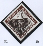Sellos de Africa - Burkina Faso -  Elefante