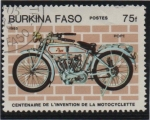 Stamps : Africa : Burkina_Faso :  Motocicleta Pope