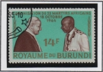 Stamps : Africa : Burundi :  Papa Pablo VI y Rey Mwami Mwambutsa IV