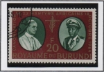 Sellos de Africa - Burundi -  Papa Pablo VI y Rey Mwami Mwambutsa IV
