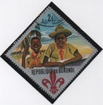 Stamps : Africa : Burundi :  Boy Scouts: Saludo