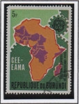 Sellos de Africa - Burundi -  CEE-EAMA: Mapa d' Africa