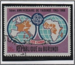 Stamps : Africa : Burundi :  CEE-EAMA: Mapa Europa y Africa