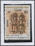 Sellos de Asia - Camboya -  Cultura Khmer: Apsara Angkor