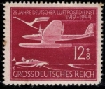 Stamps : Europe : Germany :  25 años de servicio de correo aéreo alemán.