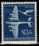 Stamps : Europe : Germany :  25 años de servicio de correo aéreo alemán.