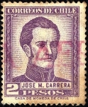Stamps Chile -  José Miguel de la Carrera y Verdugo. Prócer de la emancipación de Chile y destacado participante en