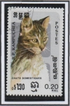 Stamps Cambodia -  Gatos Domesticos