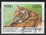 Stamps Cambodia -  Tigres