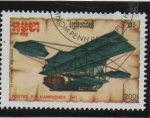 Stamps Cambodia -  Primeros Diseños d' Aviones: Sir Hiran Maxim 1894