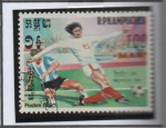Stamps Cambodia -  Champions Mexico