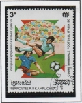 Stamps Cambodia -  Champions Italia