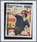 Stamps Cambodia -  Juegos Olimpicos d' Barcelona (tenis d' Mesa )