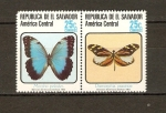 Stamps America - El Salvador -  Mariposas