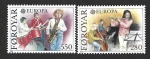 Stamps Denmark -  125-126 - Año Europeo de la Música (ISLAS FEROE)