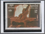 Stamps Cambodia -  La musica atraves d' l' Años: Violin