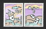 Stamps : Europe : Denmark :  143-144 - Conservación de la Naturaleza (ISLAS FEROE)