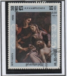 Stamps Cambodia -  Pimturas d' Correggio: Thed Deposition