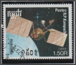 Stamps Cambodia -  Satelites