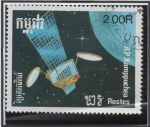 Stamps Cambodia -  Satelites