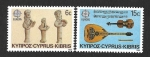 Stamps Cyprus -  655-656 - Año Europeo de la Música