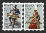 Stamps Iceland -  606-607 - Año Europeo de la Música
