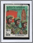 Stamps Cambodia -  Soldados