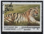 Stamps Cambodia -  Tigres