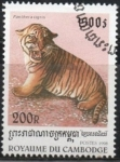 Stamps Cambodia -  Tegres