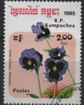 Stamps Cambodia -  Flores: Viola Tricolor
