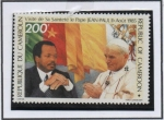 Stamps Cameroon -  Pres. Biya y Juan Pablo II