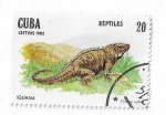 Stamps Cuba -  Reptiles. Iguana
