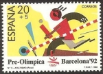 Stamps Spain -  2964 - Barcelona 92, I serie Pre-Olímpica, atletismo