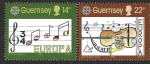 Stamps United Kingdom -  314-315 - Año Europeo de la Música (GUERNSEY)