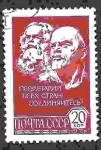 Stamps Russia -   Portraits of Karl Marx and Vladimir Lenin