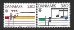 Sellos de Europa - Dinamarca -  773-774 - Año Europeo de la Música