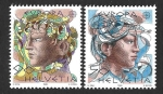 Stamps Switzerland -  777-775 - Conservación de la Naturaleza