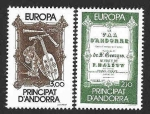 Sellos de Europa - Andorra -  337-338 - Año Europeo de la Música (FRANCIA)