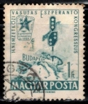 Stamps Hungary -   Congreso internacional de los ferroviarios esperantistas en Budapest.