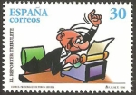 Stamps : Europe : Spain :  3436 - El Reportero Tribulete, personaje de tebeo