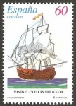 Stamps Spain -  3416 - navio el catalan