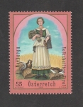 Sellos de Europa - Austria -  Santa Notburga, patrona del Tirol