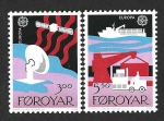Stamps : Europe : Denmark :  173-174 - Transporte y Comunicación (ISLAS FEROE)