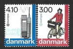 Sellos de Europa - Dinamarca -  854-855 - Transporte y Comunicación 