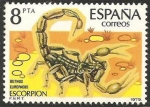 Stamps : Europe : Spain :  2533 - fauna invertebrados, escorpion