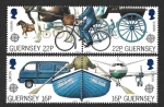 Stamps United Kingdom -  382a-384a - Transporte (GUERNSEY)